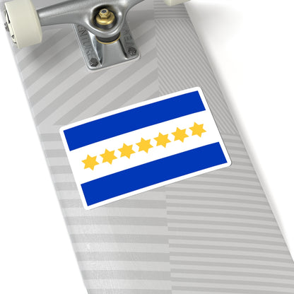 Otta Wallishs Israel Flag Proposal 1949 (Israel) STICKER Vinyl Kiss-Cut Decal