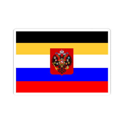Flag of Russia combined tricolor with Imperial coat of arms (Russia) STICKER Vinyl Kiss-Cut Decal