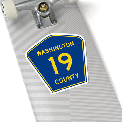 Washington County Route 19 MN (Minnesota) (Road Sign) STICKER Vinyl Kiss-Cut Decal