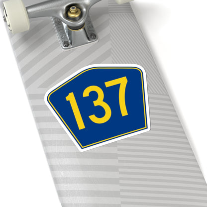 PR secondary 137 (Puerto Rico) (Road Sign) STICKER Vinyl Kiss-Cut Decal
