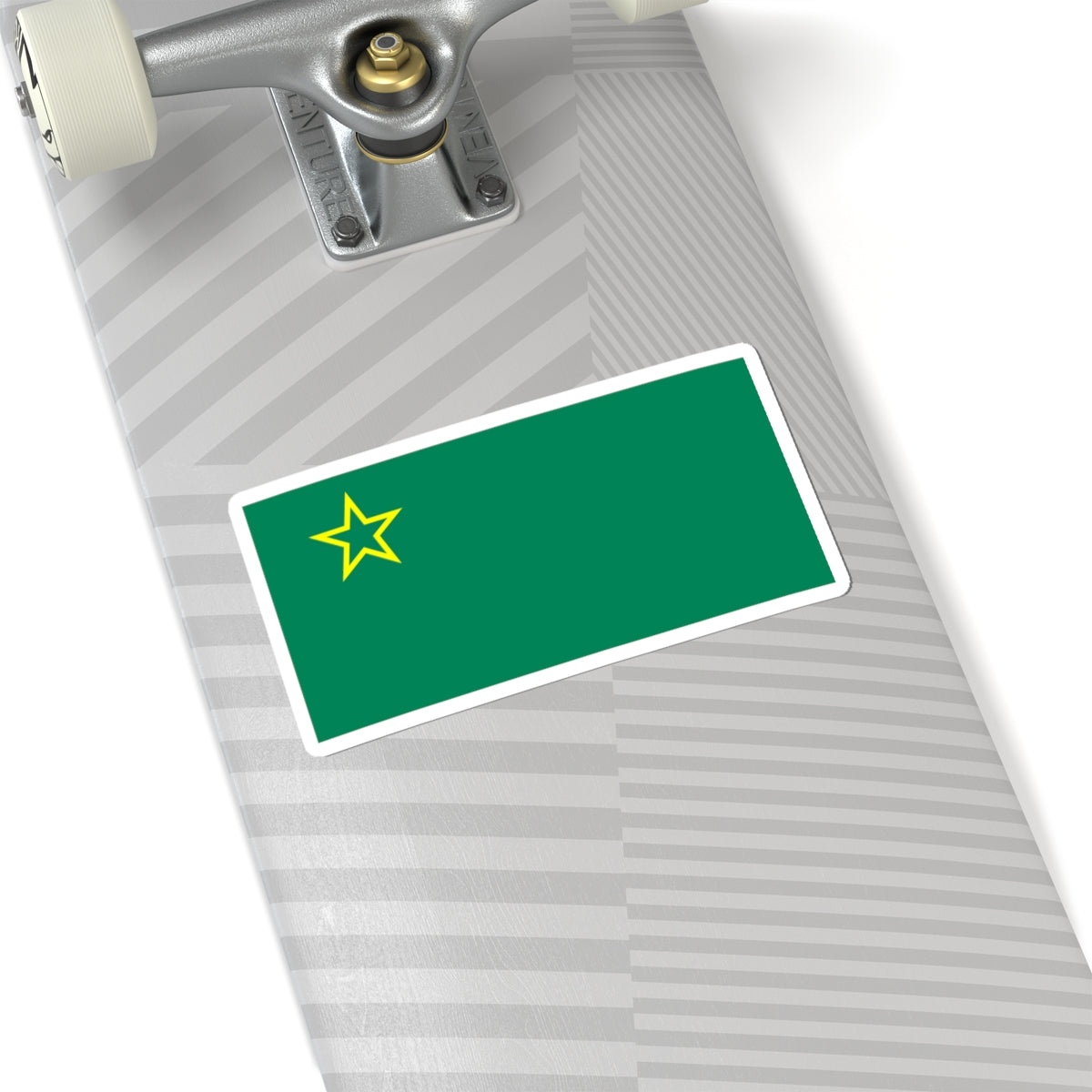 Green star flag (North Macedonia) STICKER Vinyl Kiss-Cut Decal
