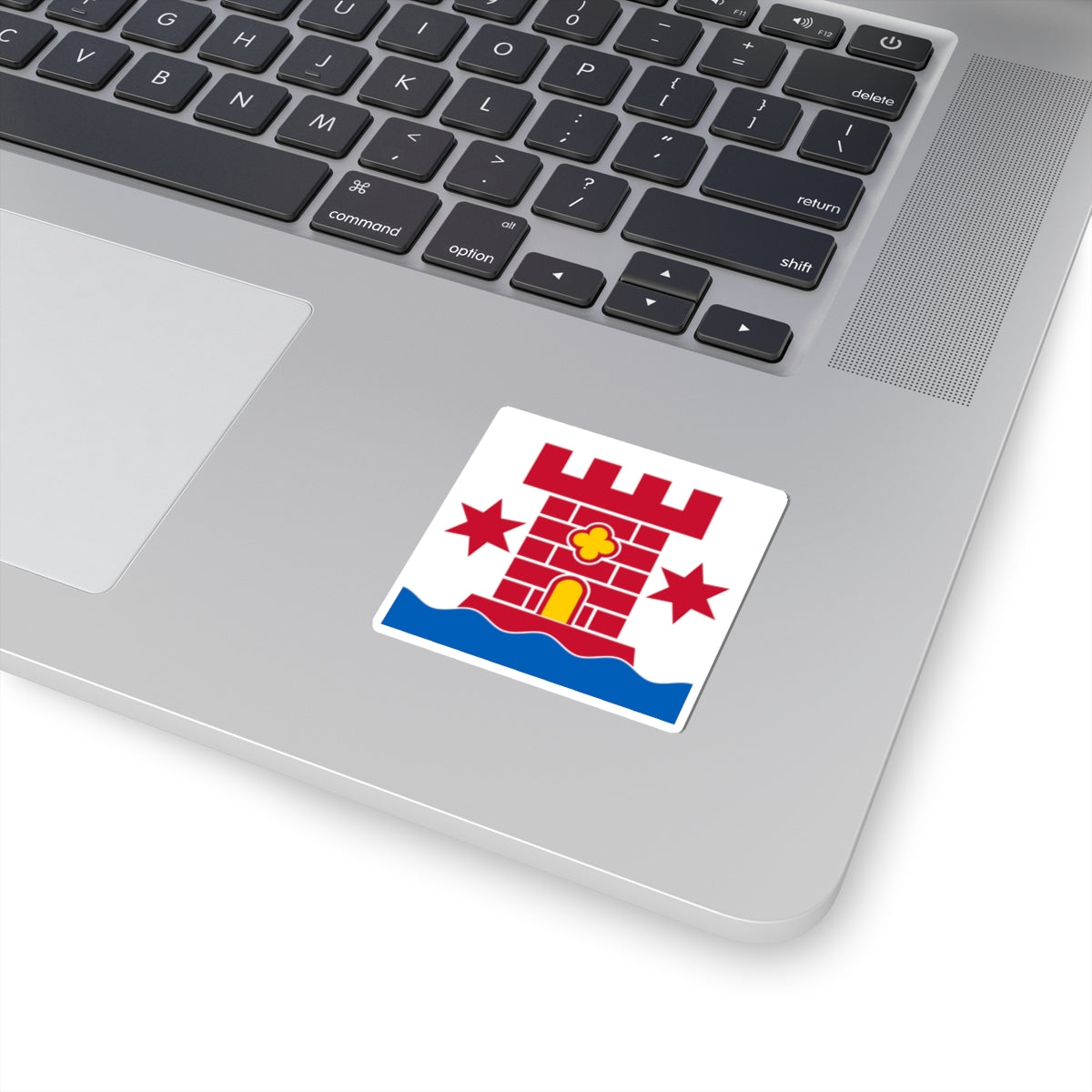Flag of Kalmar (Sweden) STICKER Vinyl Kiss-Cut Decal
