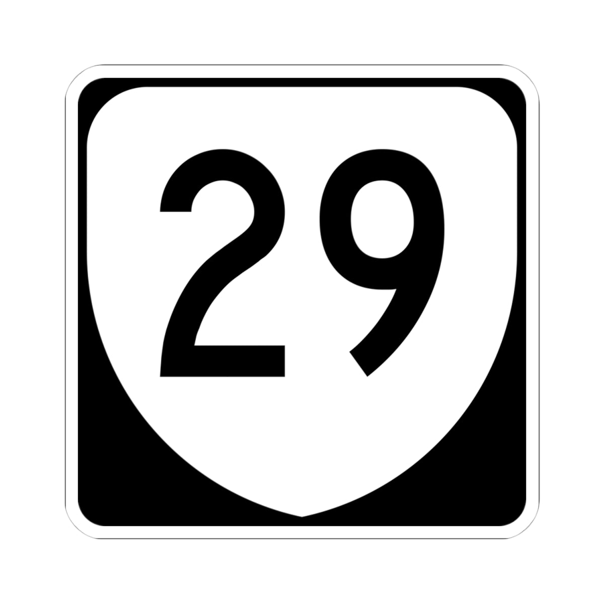Virginia 29 (Virginia) (Road Sign) STICKER Vinyl Kiss-Cut Decal