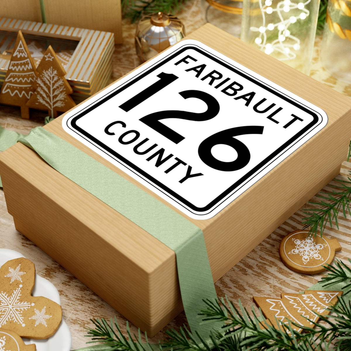 Faribault County Route 126 MN (Minnesota) (Road Sign) STICKER Vinyl Kiss-Cut Decal