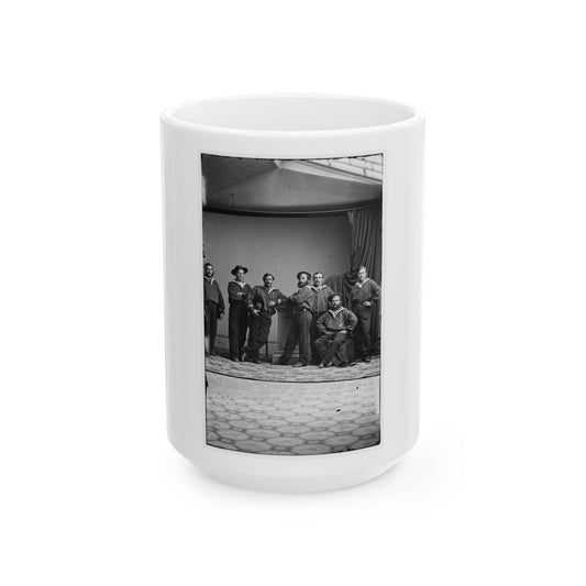 Group Of Russian Sailors From The Navy Ship Variag During Visit To New York City 001 (U.S. Civil War) White Coffee Mug