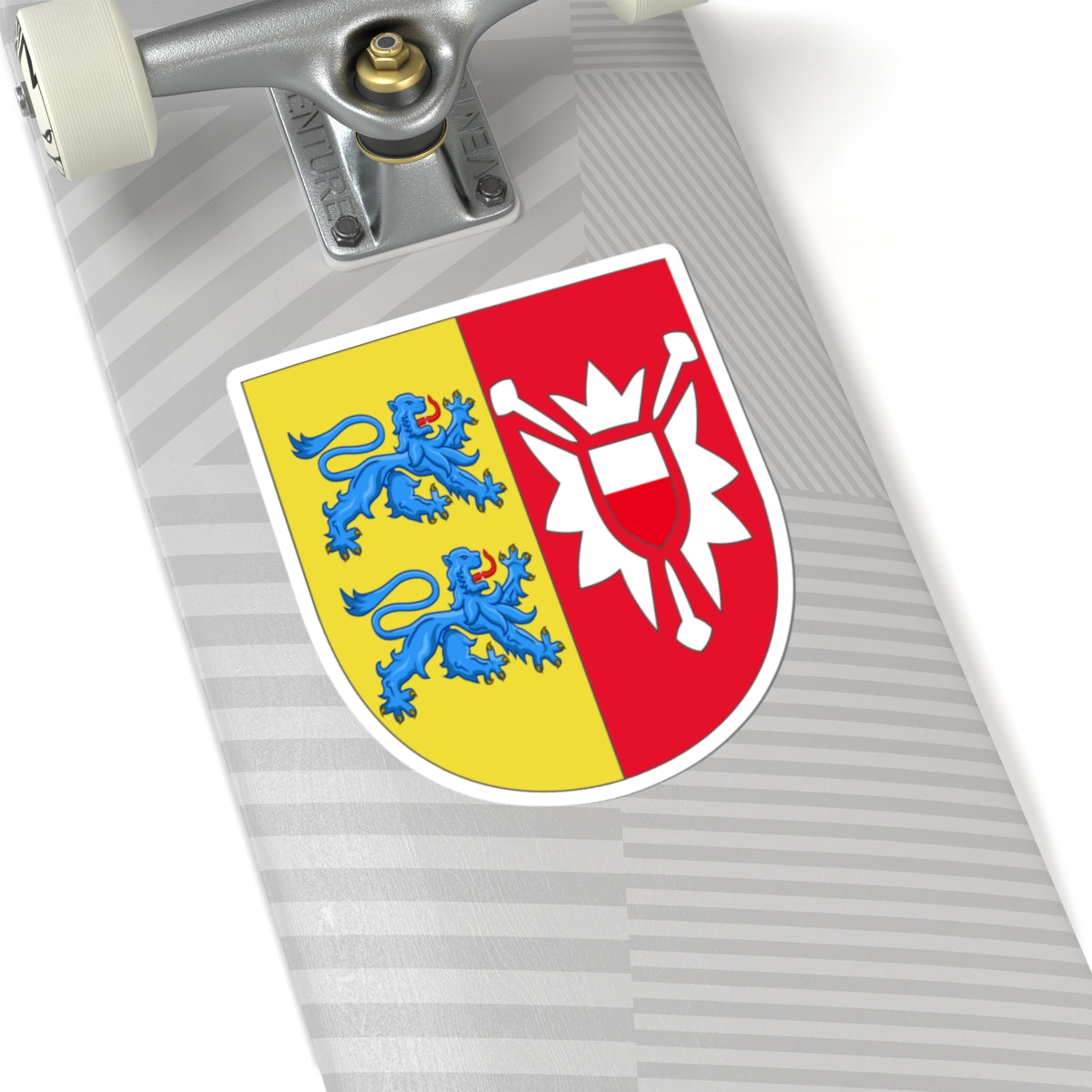 Arms of Schleswig-Holstein (Denmark) (Coat of Arms) STICKER Vinyl Kiss-Cut Decal