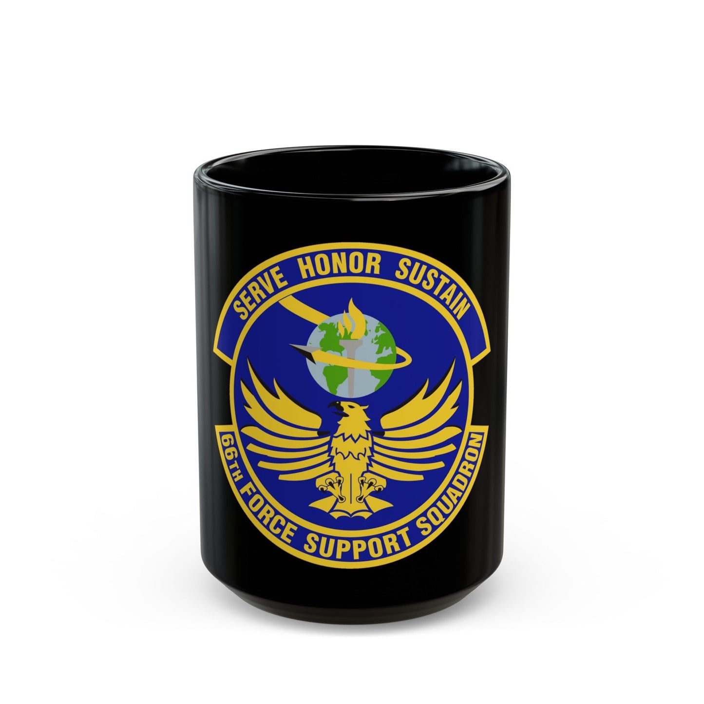 66th Force Support Squadron (U.S. Air Force) Black Coffee Mug-15oz-The Sticker Space