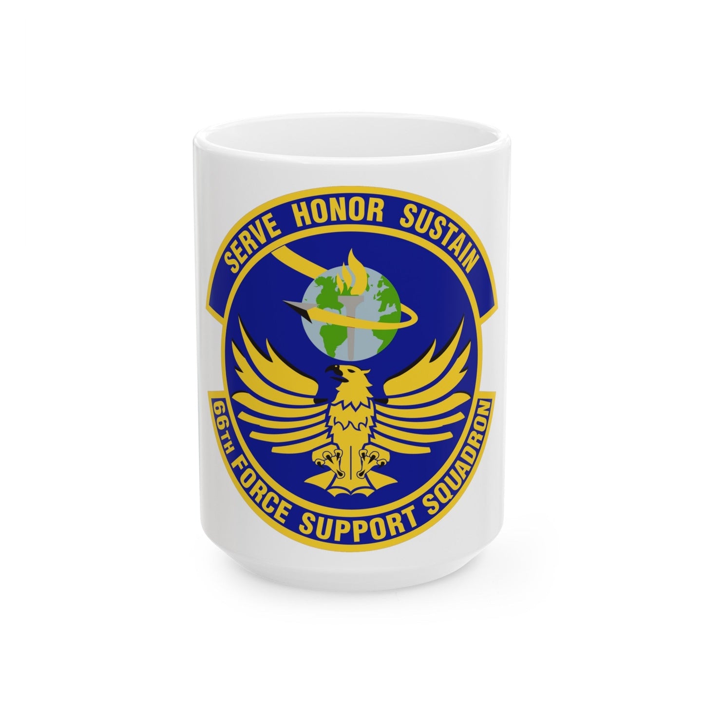 66th Force Support Squadron (U.S. Air Force) White Coffee Mug-15oz-The Sticker Space