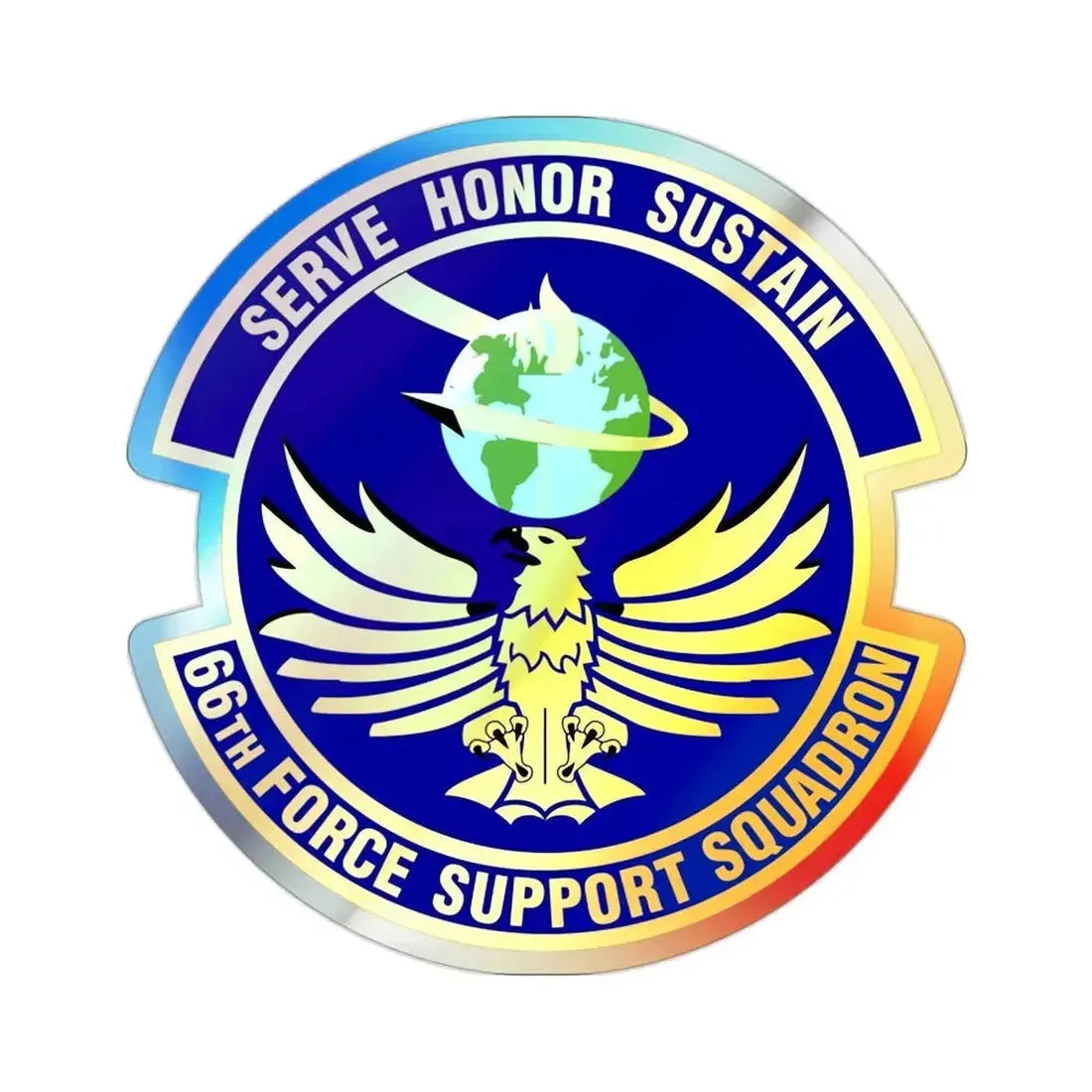66th Force Support Squadron (U.S. Air Force) Holographic STICKER Die-Cut Vinyl Decal - The Sticker Space
