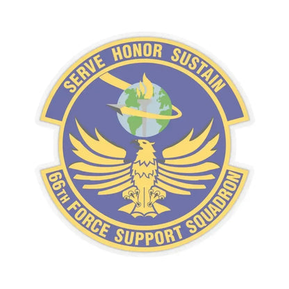 66th Force Support Squadron (U.S. Air Force) STICKER Vinyl Kiss-Cut Decal 3 Inch Transparent - The Sticker Space