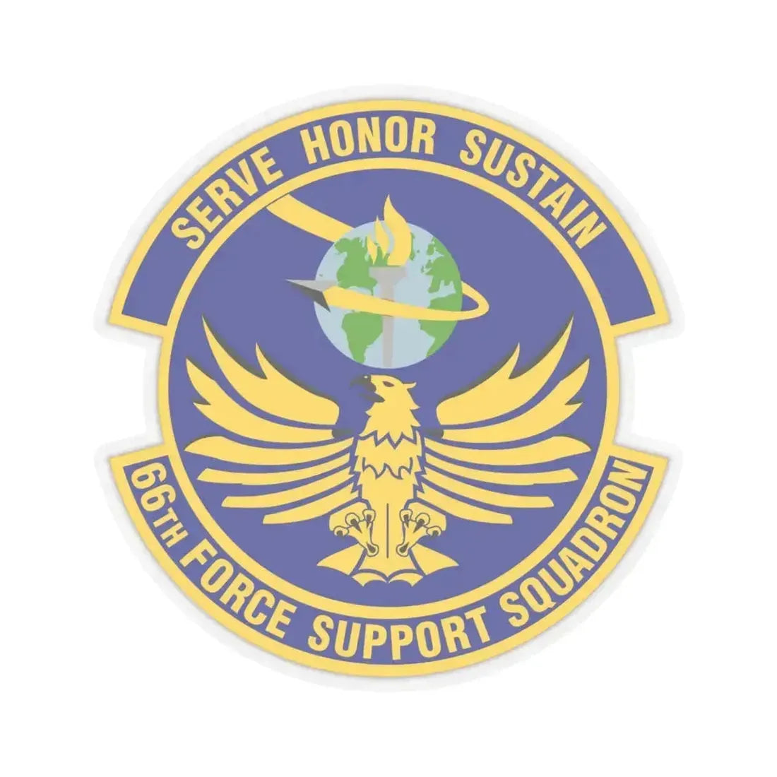 66th Force Support Squadron (U.S. Air Force) STICKER Vinyl Kiss-Cut Decal 6 Inch Transparent - The Sticker Space