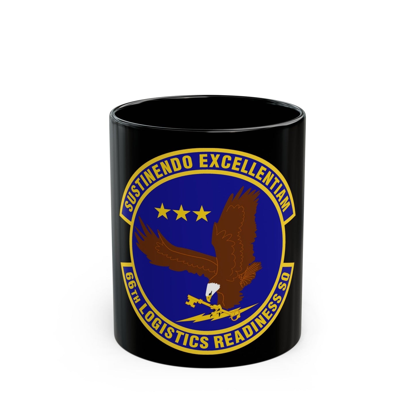 66th Logistics Readiness Squadron (U.S. Air Force) Black Coffee Mug-11oz-The Sticker Space