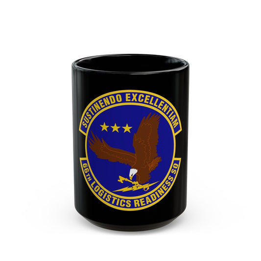 66th Logistics Readiness Squadron (U.S. Air Force) Black Coffee Mug-15oz-The Sticker Space