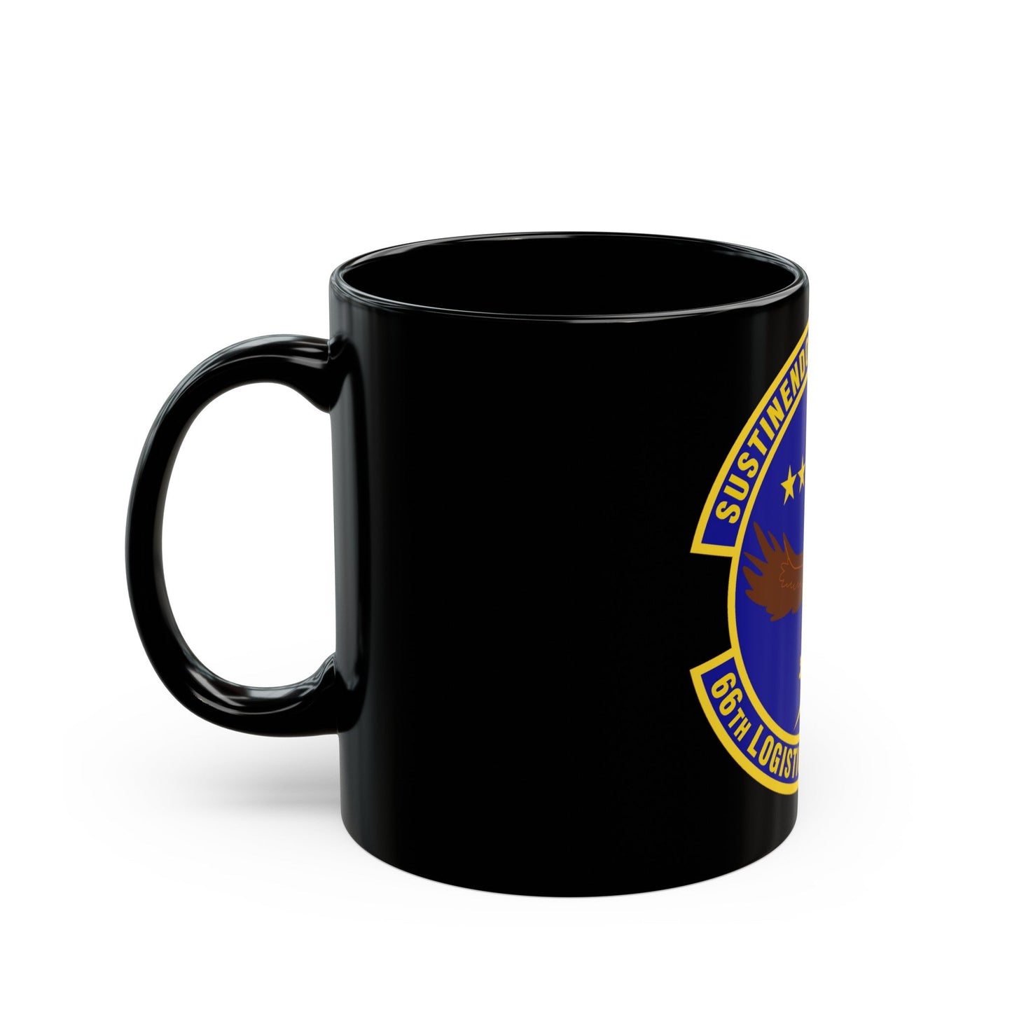 66th Logistics Readiness Squadron (U.S. Air Force) Black Coffee Mug-The Sticker Space