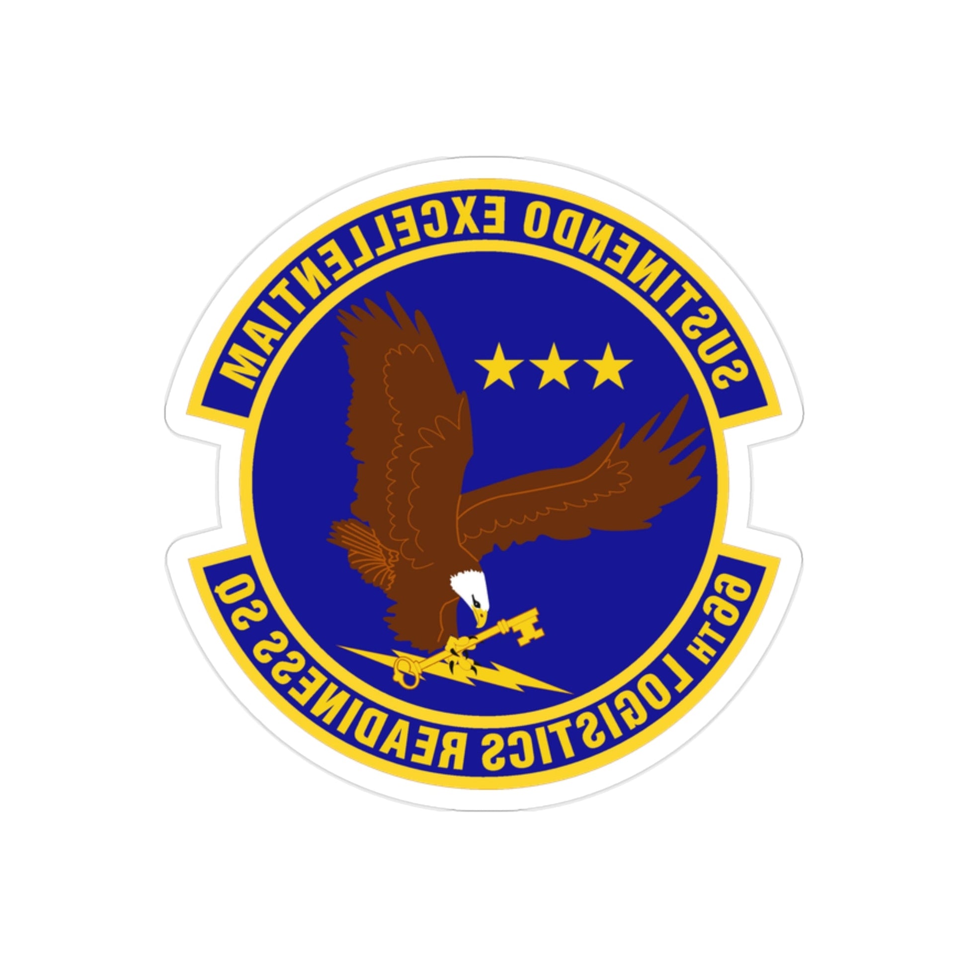 66th Logistics Readiness Squadron (U.S. Air Force) REVERSE PRINT Transparent STICKER-2" × 2"-The Sticker Space