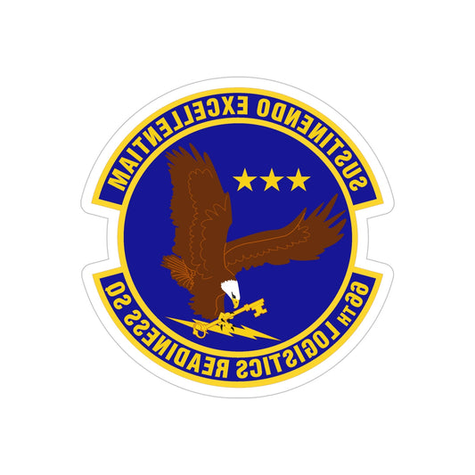 66th Logistics Readiness Squadron (U.S. Air Force) REVERSE PRINT Transparent STICKER-6" × 6"-The Sticker Space