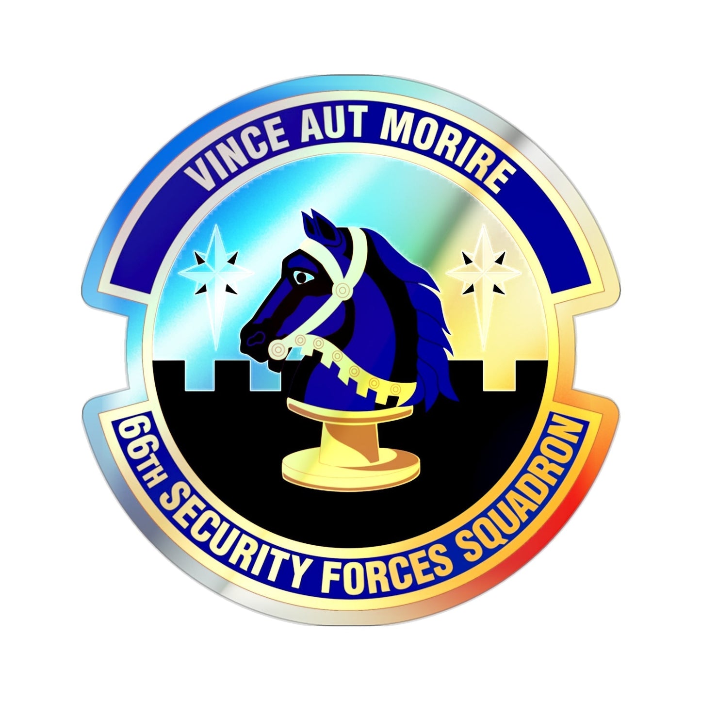 66th Security Forces Squadron (U.S. Air Force) Holographic STICKER Die-Cut Vinyl Decal-2 Inch-The Sticker Space