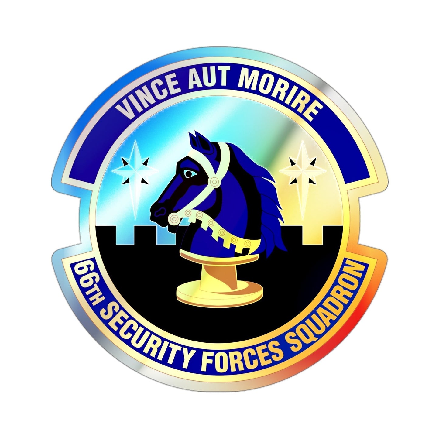 66th Security Forces Squadron (U.S. Air Force) Holographic STICKER Die-Cut Vinyl Decal-3 Inch-The Sticker Space