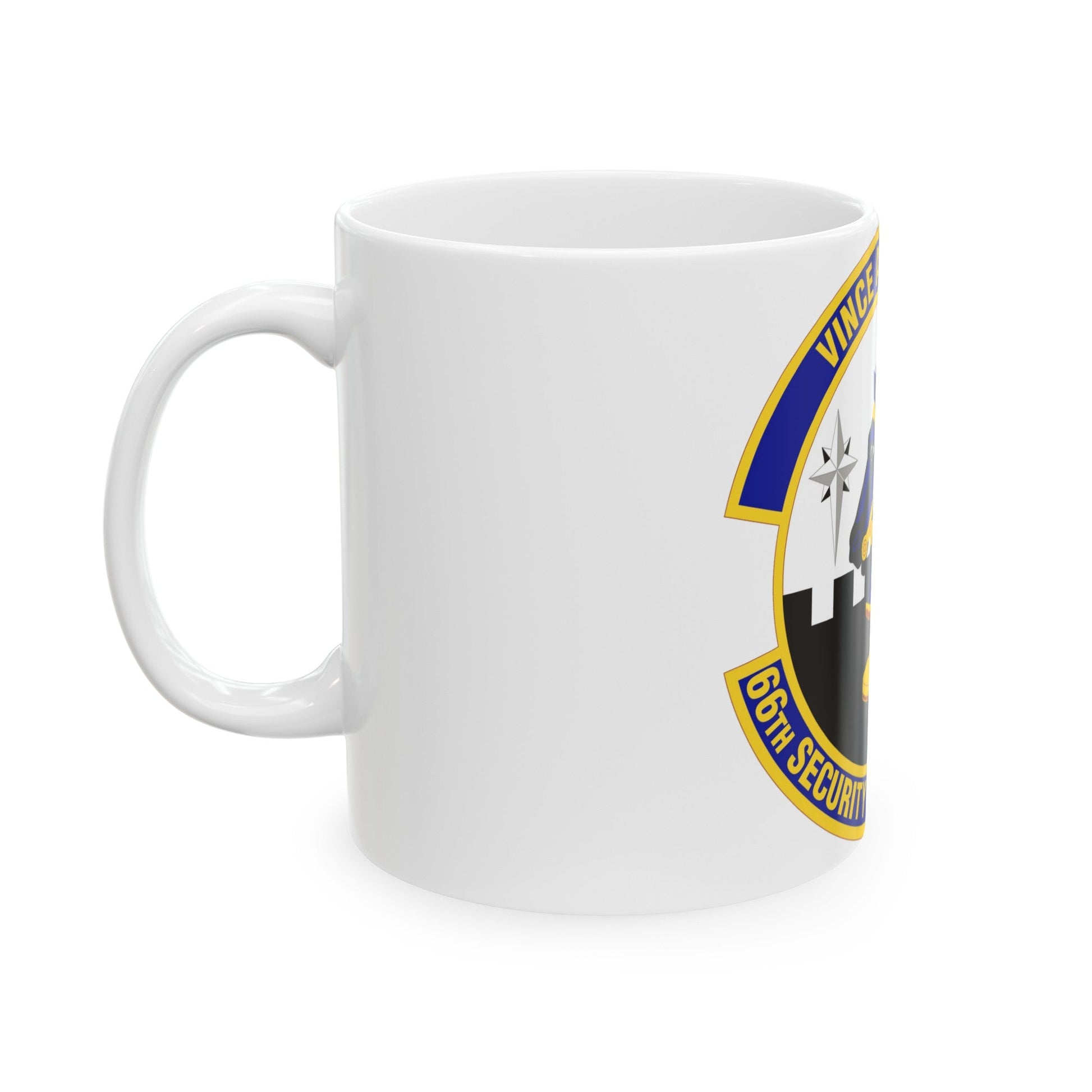 66th Security Forces Squadron (U.S. Air Force) White Coffee Mug-The Sticker Space