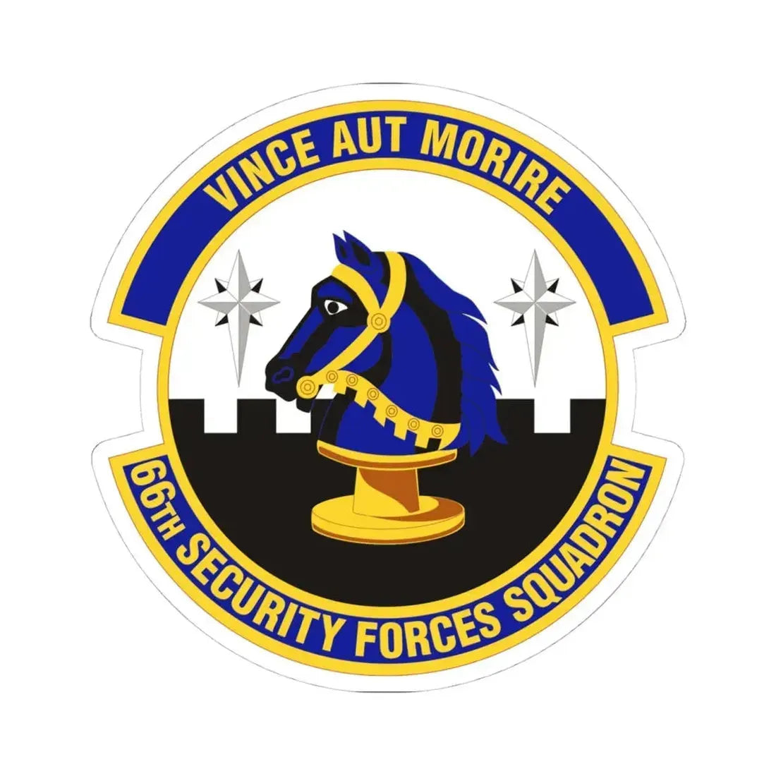 66th Security Forces Squadron (U.S. Air Force) STICKER Vinyl Kiss-Cut Decal 4 Inch White - The Sticker Space