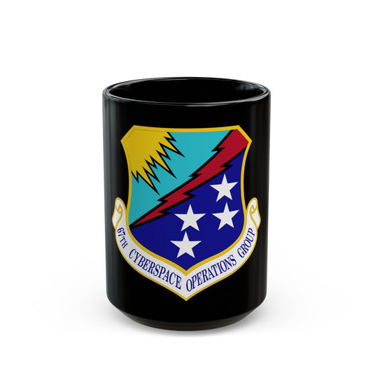 67 Cyberspace Operations Group ACC (U.S. Air Force) Black Coffee Mug-15oz-The Sticker Space