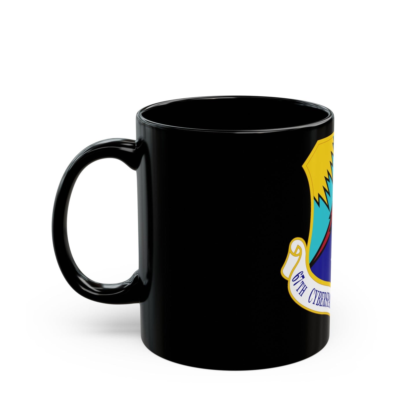 67 Cyberspace Operations Group ACC (U.S. Air Force) Black Coffee Mug-The Sticker Space