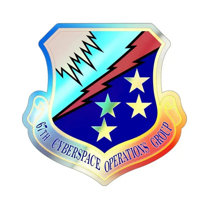 67 Cyberspace Operations Group ACC (U.S. Air Force) Holographic STICKER Die-Cut Vinyl Decal 3 Inch Holographic - The Sticker Space