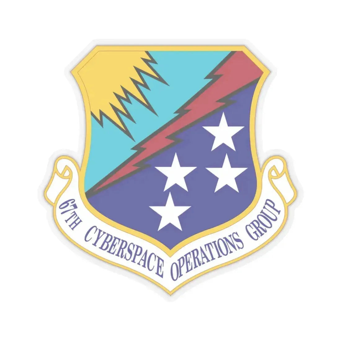 67 Cyberspace Operations Group ACC (U.S. Air Force) STICKER Vinyl Kiss-Cut Decal 3 Inch Transparent - The Sticker Space