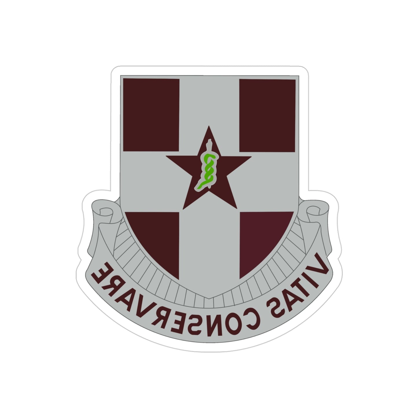 67 Medical Group (U.S. Army) REVERSE PRINT Transparent STICKER-4" × 4"-The Sticker Space