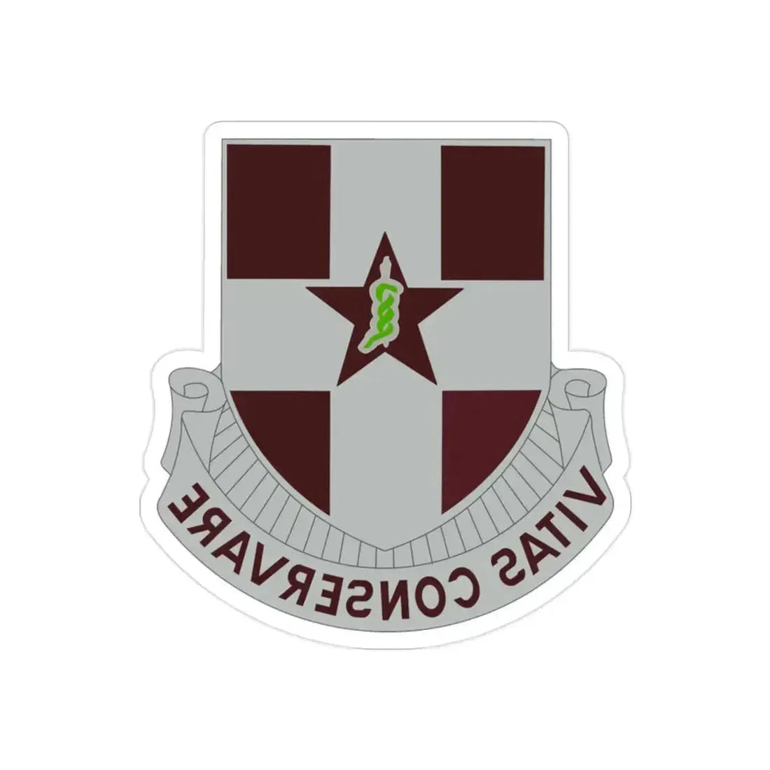 67 Medical Group (U.S. Army) REVERSE PRINT Transparent Die-Cut STICKER 2 Inch Die-Cut Transparent - The Sticker Space