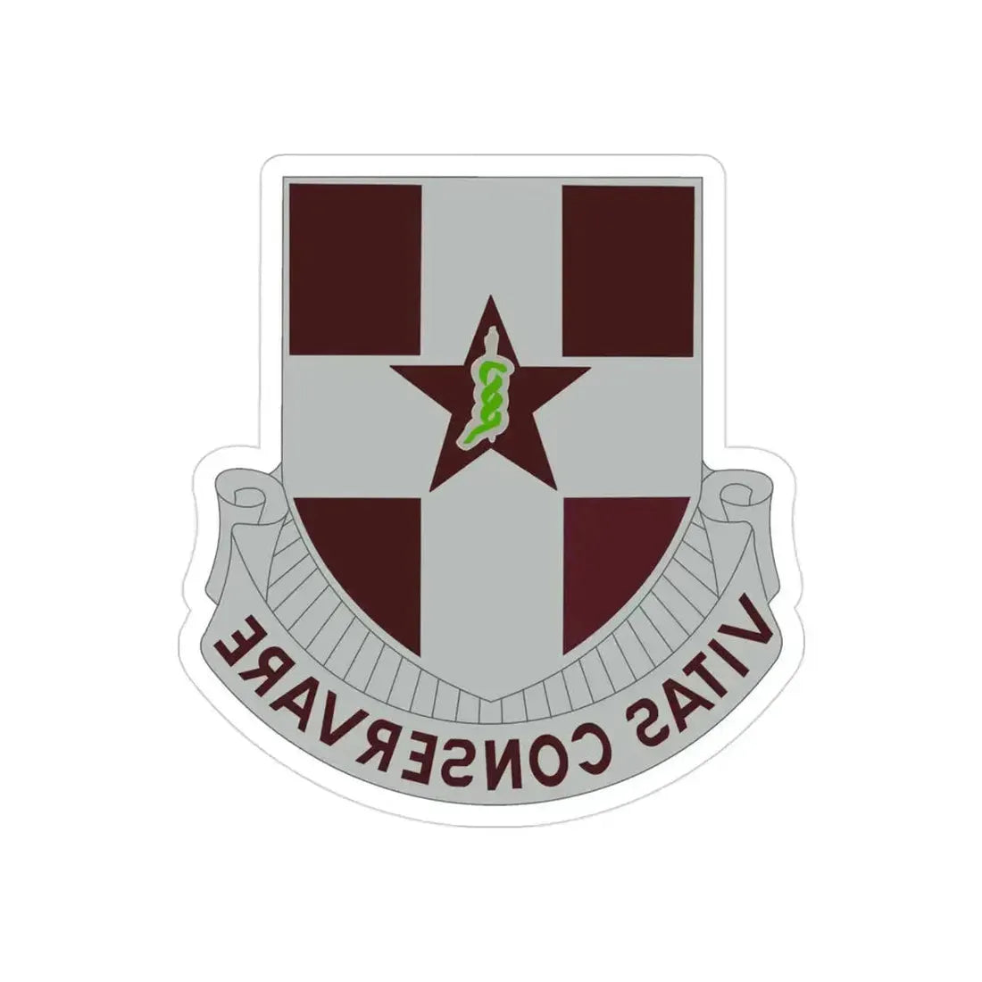 67 Medical Group (U.S. Army) REVERSE PRINT Transparent Die-Cut STICKER 3 Inch Die-Cut Transparent - The Sticker Space