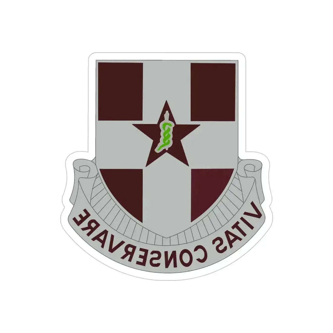67 Medical Group (U.S. Army) REVERSE PRINT Transparent Die-Cut STICKER 4 Inch Die-Cut Transparent - The Sticker Space