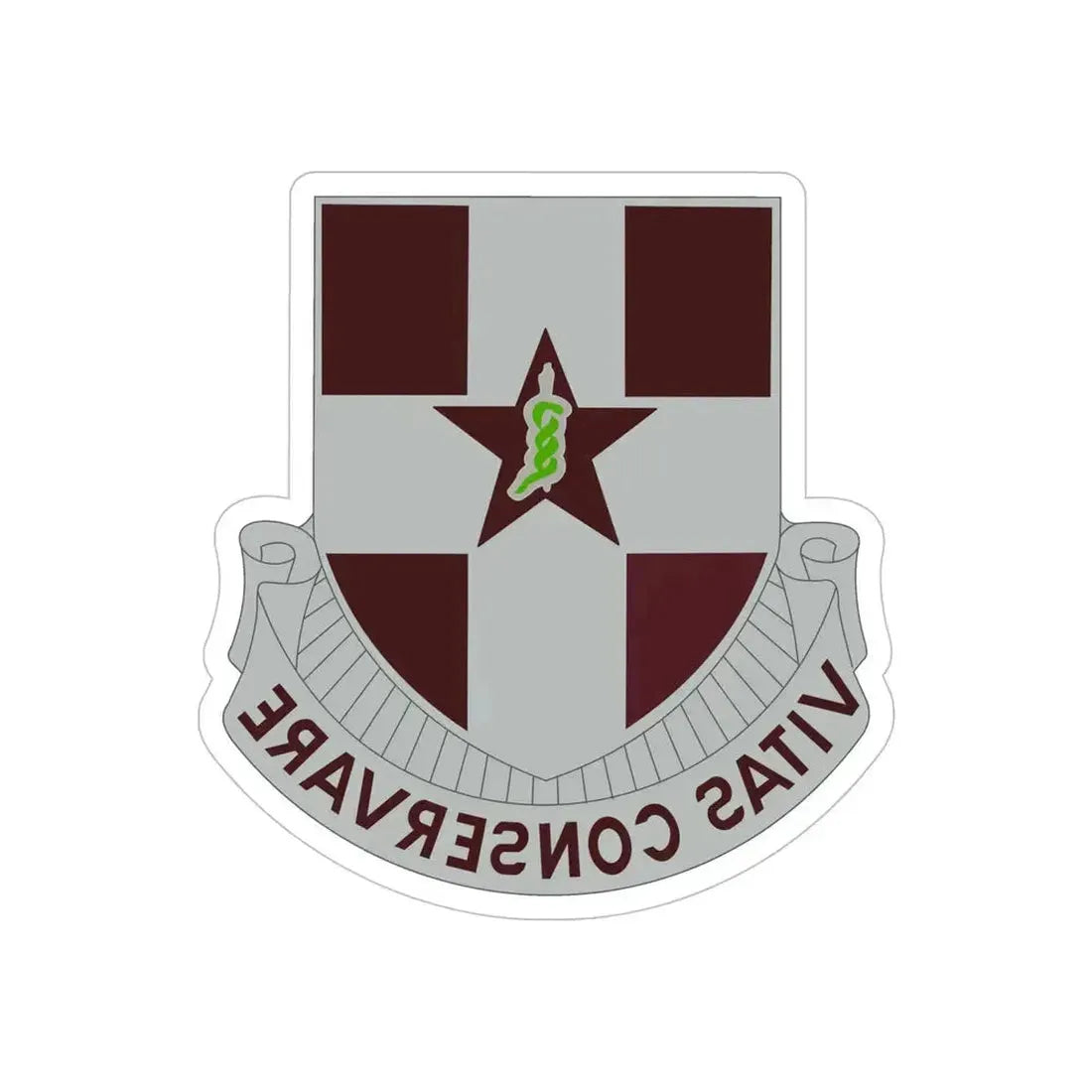 67 Medical Group (U.S. Army) REVERSE PRINT Transparent Die-Cut STICKER 6 Inch Die-Cut Transparent - The Sticker Space