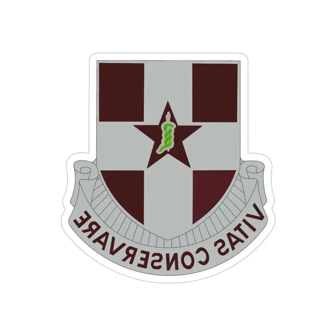 67 Medical Group (U.S. Army) REVERSE PRINT Transparent Die-Cut STICKER - The Sticker Space