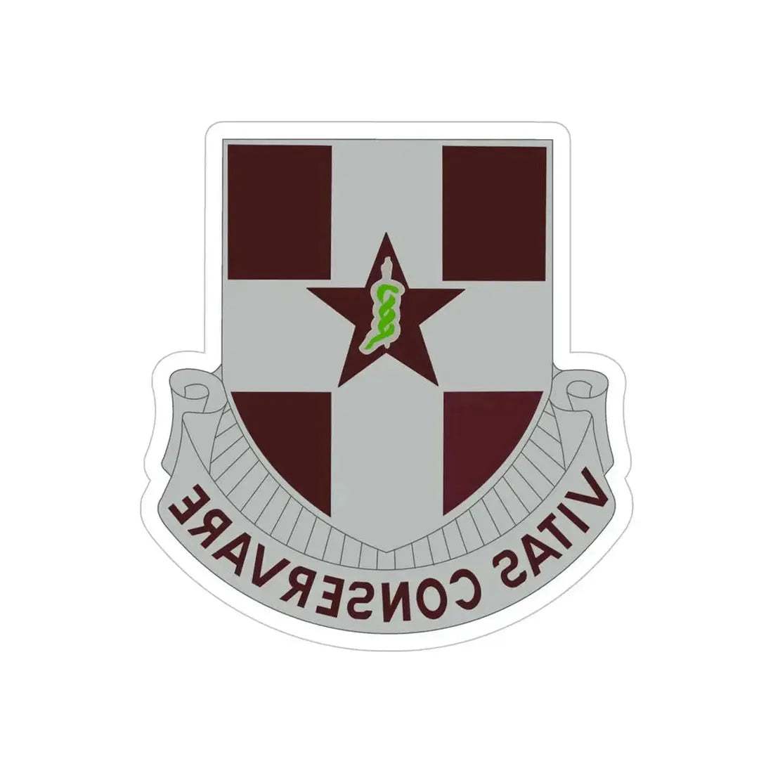 67 Medical Group (U.S. Army) REVERSE PRINT Transparent Die-Cut STICKER - The Sticker Space