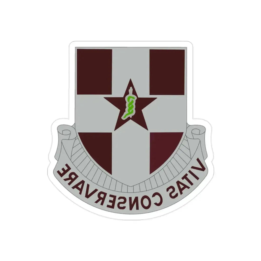 67 Medical Group (U.S. Army) REVERSE PRINT Transparent Die-Cut STICKER - The Sticker Space