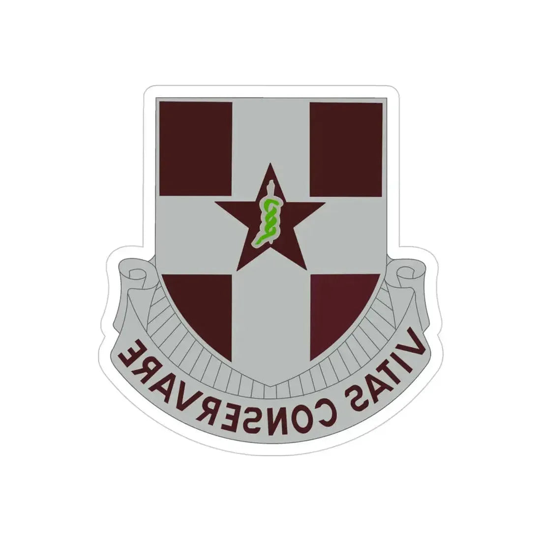 67 Medical Group (U.S. Army) REVERSE PRINT Transparent Die-Cut STICKER - The Sticker Space