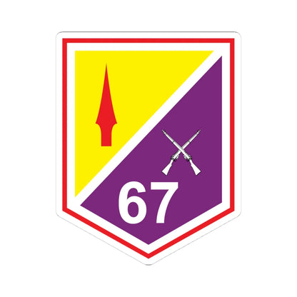 67 Reserve Infantry Battalion 2 Eastern Brigade (Ireland) (Coat of Arms) STICKER Vinyl Kiss-Cut Decal 4 Inch White - The Sticker Space