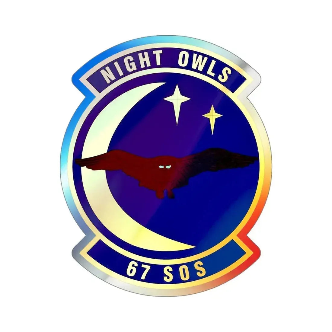 67 Special Operations Squadron AFSOC (U.S. Air Force) Holographic STICKER Die-Cut Vinyl Decal 4 Inch Holographic - The Sticker Space