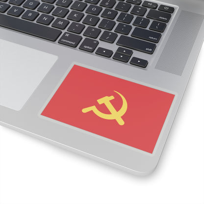 Flag of the Communist Party of Kampuchea (Cambodia) STICKER Vinyl Kiss-Cut Decal