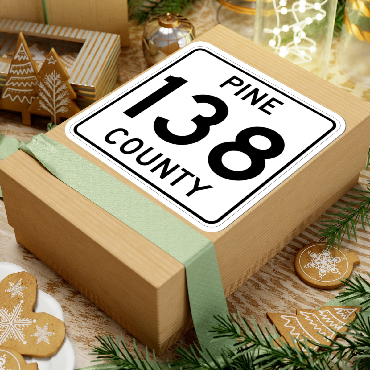 Pine County Route 138 MN (Minnesota) (Road Sign) STICKER Vinyl Kiss-Cut Decal