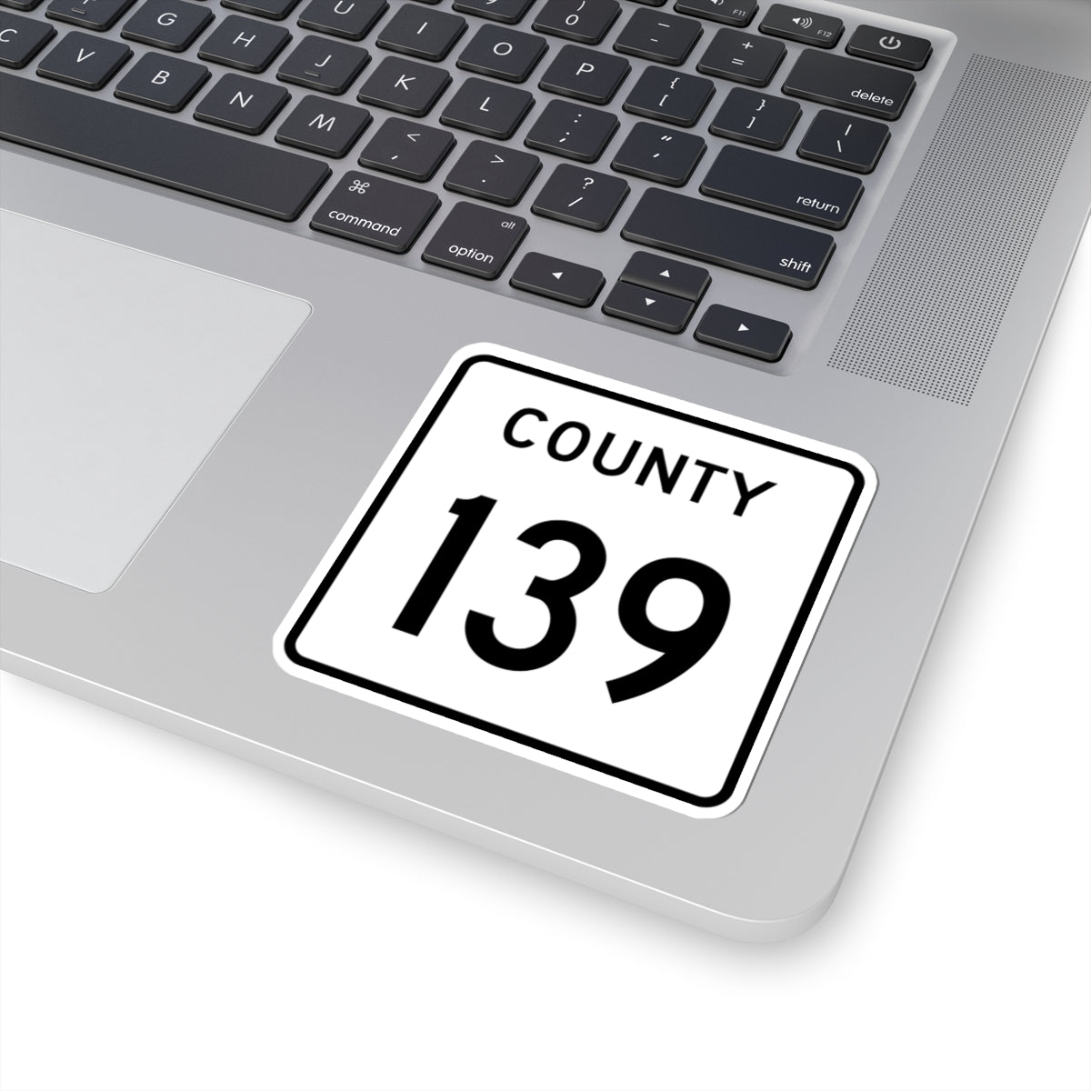 County 139 square (Minnesota) (Road Sign) STICKER Vinyl Kiss-Cut Decal