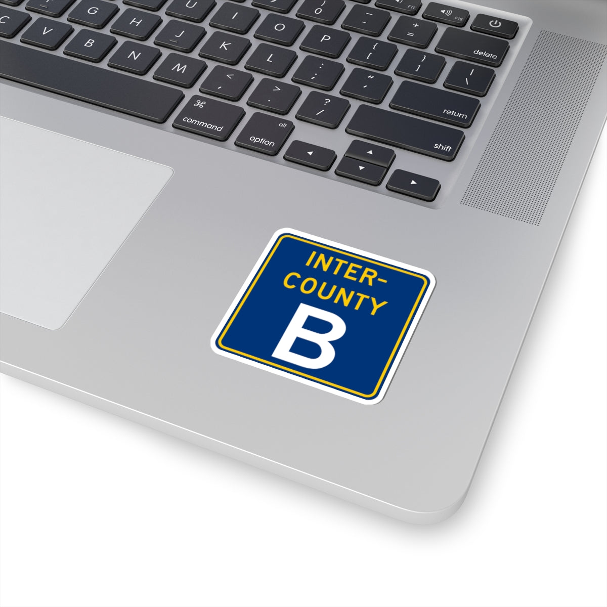 Inter County Route B MN (Minnesota) (Road Sign) STICKER Vinyl Kiss-Cut Decal