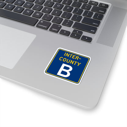 Inter County Route B MN (Minnesota) (Road Sign) STICKER Vinyl Kiss-Cut Decal