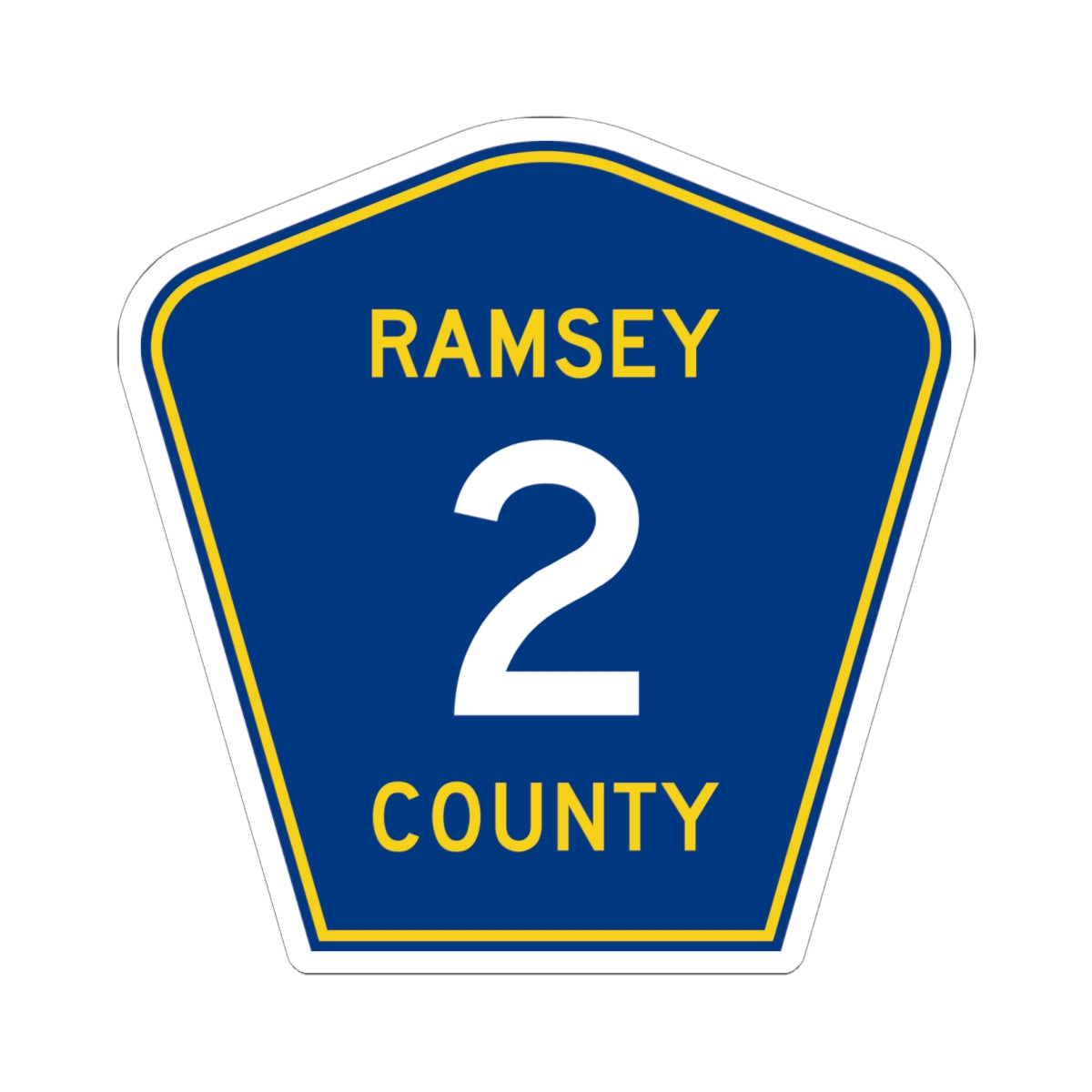 Ramsey County 2 MN (Minnesota) (Road Sign) STICKER Vinyl Kiss-Cut Decal