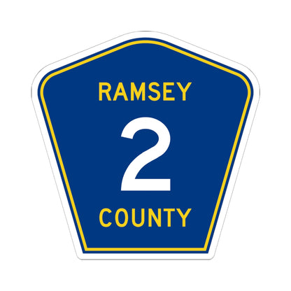 Ramsey County 2 MN (Minnesota) (Road Sign) STICKER Vinyl Kiss-Cut Decal