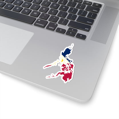 Flag map of the Philippines navy blue (Philippines) STICKER Vinyl Kiss-Cut Decal