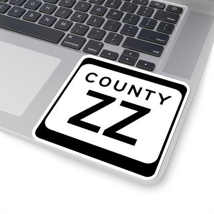 WIS County ZZ (Wisconsin) (Road Sign) STICKER Vinyl Kiss-Cut Decal
