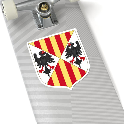 Arms of the Aragonese Kings of Sicily Shape Variant (Spain) (Coat of Arms) STICKER Vinyl Kiss-Cut Decal