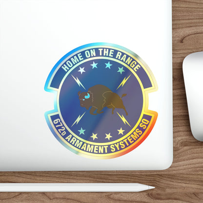 672d Armament Systems Squadron (U.S. Air Force) Holographic STICKER Die-Cut Vinyl Decal-The Sticker Space